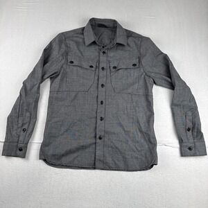 Triple Aught Design TAD Highland Mens Gray Worsted Merino Wool Shirt S Hiking